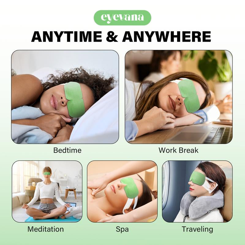 Eyevana Steam Eye Mask (Unscented), 16 Packs, Self Heating Eye Mask, Disposable, Dry Eye Relief, Fast Relief for Stye, Dark Circles, Puffy Sensitive Eyes, Relaxation Gift for Women - Timeless Beauty