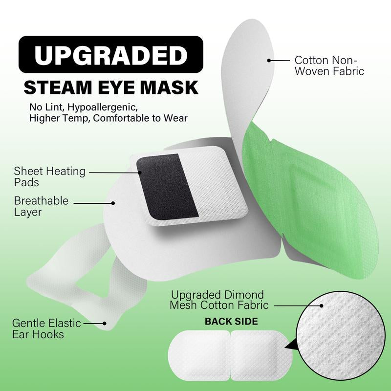 Eyevana Steam Eye Mask (Unscented), 16 Packs, Self Heating Eye Mask, Disposable, Dry Eye Relief, Fast Relief for Stye, Dark Circles, Puffy Sensitive Eyes, Relaxation Gift for Women - Timeless Beauty