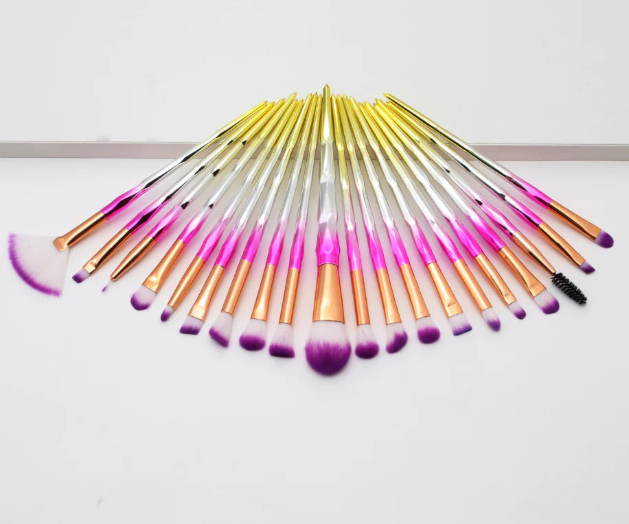 20-Piece Diamond Grip Eye Brush Kit - Timeless Beauty