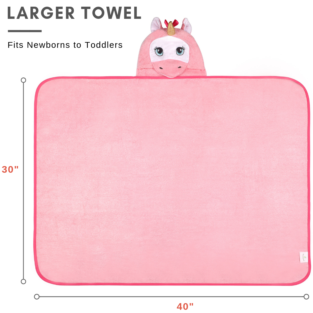 Pink Unicorn Hooded Towel Red Nyx