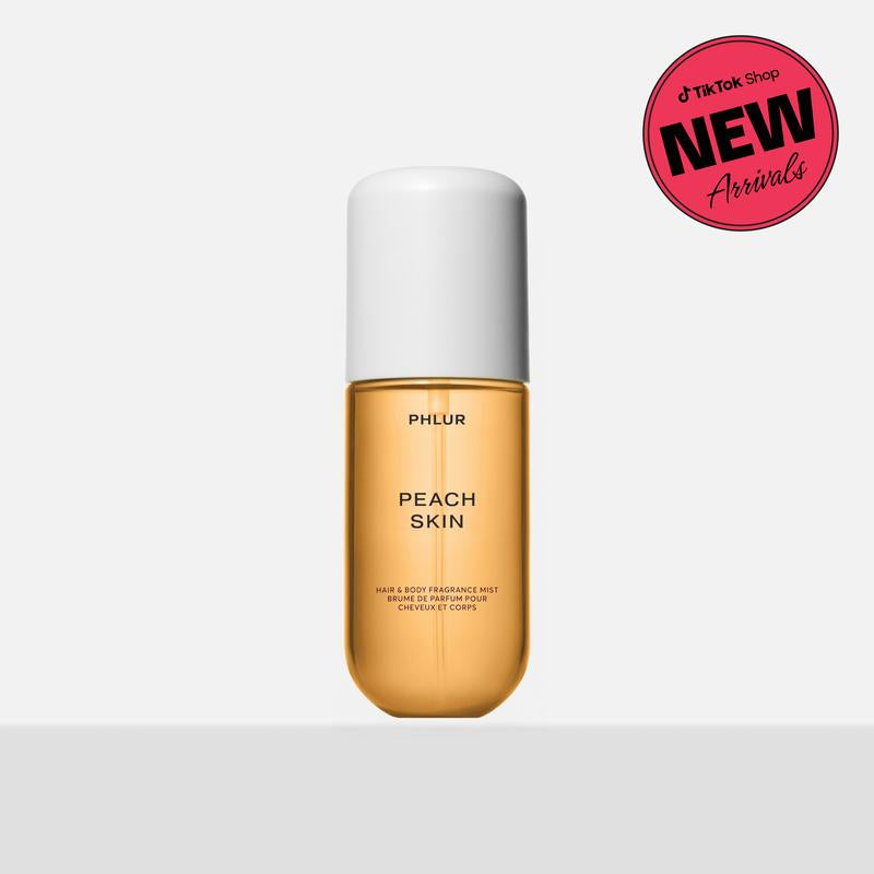 PHLUR Peach Skin Body Mist - Travel Size Hair &amp; Body Fragrance Mist with Peach, Plum, White Freesia &amp; Sandalwood (3 Fl Oz) - Timeless Beauty