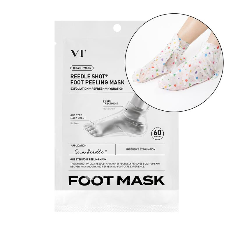 VT Cosmetics Reedle Shot Foot / Hand Peeling Mask | AHA + Cica Exfoliation for Silky Smooth Skin - Timeless Beauty