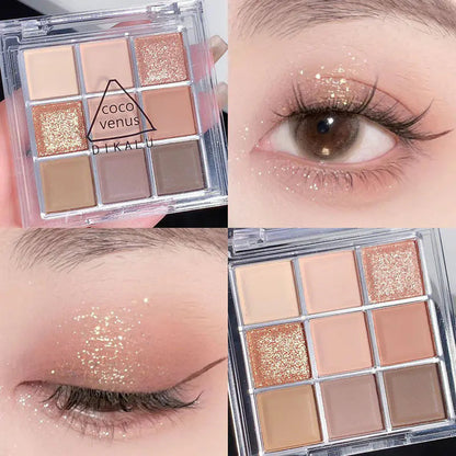DIKALU Evening Glow 9-Color Eyeshadow Set - Timeless Beauty