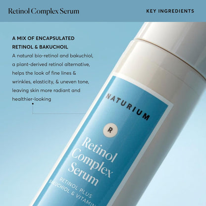 Retinol Complex Serum, Encapsulated Retinols &amp; Bakuchiol, Refining &amp; Smoothing Facial Serum, 1 Oz - Timeless Beauty