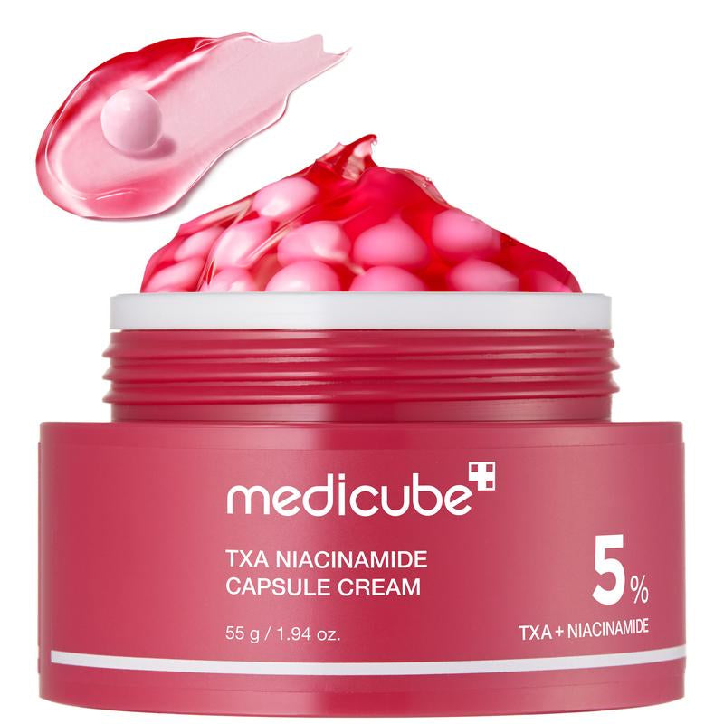 [4/24 Launch] [Medicube] Txa+Niacinamide Capsule Cream for after Spot Care Use|Ultimate Dual Radiance Moisturizer|Uneven Skin Tone, Texture, and Hydration L 99% Pure Tranexamic Acid &amp; Niacinamide| Korean Skincare|1.94 Oz - Timeless Beauty