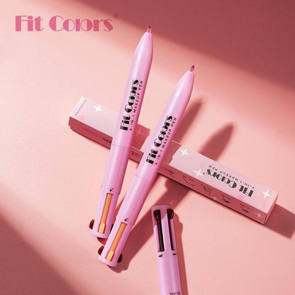 4 in 1 Multi-Function Makeup Pen, Compact Travel Eyeliner, Lip Liner, Eyebrow Pencil, Highlighter Eyeshadow Pen, Portable Multi-Function Makeup Set, Summer Gift