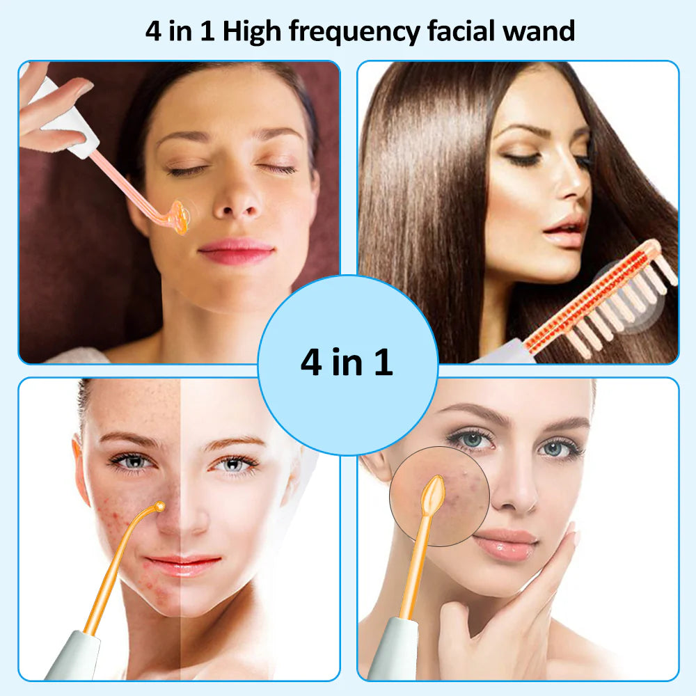 4-in-1 High Frequency Skin Therapy Wand - Timeless Beauty