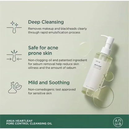 Anua Heartleaf 77% Soothing Toner Clear Pad Pore Control Cleansing Oil 77 Pore Deep Cleansing Foam Korea Skin Care Face Cleanser - Timeless Beauty