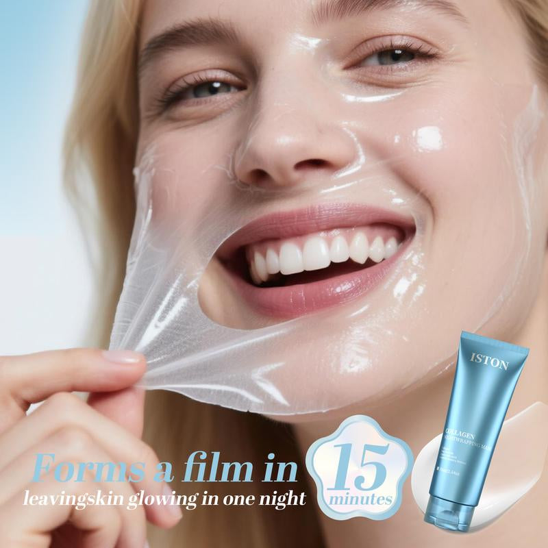 ISTON Collagen Night Wrapping Mask 2.54 Fl Oz (75ml) 🌙💧 | Firming, Hydrating &amp; Glass Skin Glow for All Skin Types - Timeless Beauty