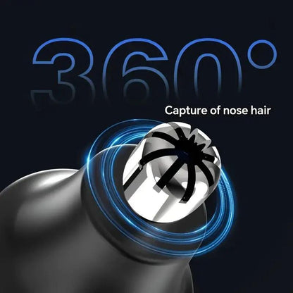 1 Set Electric Nose Hair Trimmer, Black USB Charging Painless Nose Hair Shaver, Personal Care Accessories for Men &amp; Women, Hair Removal Device, Cleaning Nose - Timeless Beauty