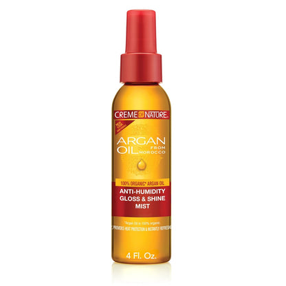 Argan Oil Anti-Humidity Gloss &amp; Shine Mist 4 Fl Oz | Exotic Shine, Heat Protection &amp; Frizz Control with Argan Oil of Morocco - Timeless Beauty