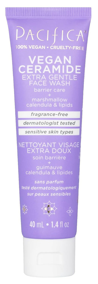 Face Wash Cleanser Vegan Ceramide Barrier Repair Extra Gentle for Daily Use Daily for Sensitive Skin, Fragrance Free, Calendula, Vegan &amp; Cruelty-Free Dermatologist Tested - Timeless Beauty