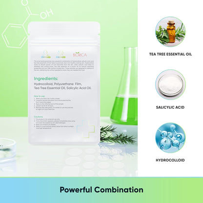 Pimple Patches for Face with Tea Tree Oil 216 Pcs. Hydrocolloid Acne Pimple Patches. Blemish Patches, Acne Dots, Pimple Stickers, Acne Patch and Pimple Patch - Timeless Beauty