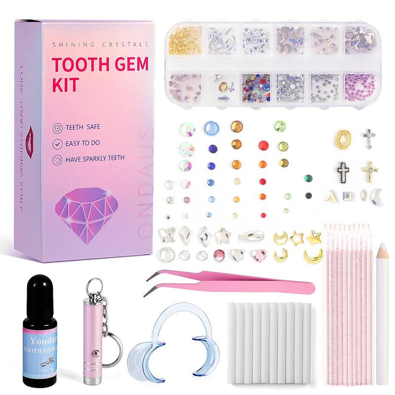 690 Pcs Teeth Gem Kit,Tooth Gems Kit for Teeth DIY Crystals Teeth Diamonds Jewel Kit for Girls Y2K Fashionable for Boys Harmless (690) Gel Oral Orthodontic Accessories Glitter