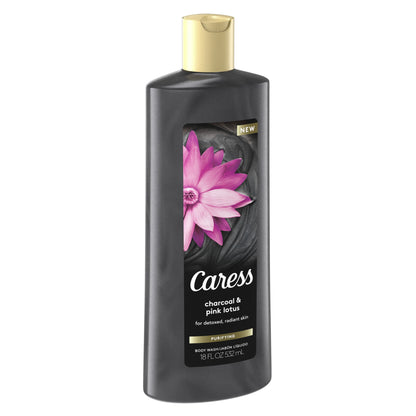 Charcoal and Pink Lotus Womens Body Wash 18 Oz - Timeless Beauty