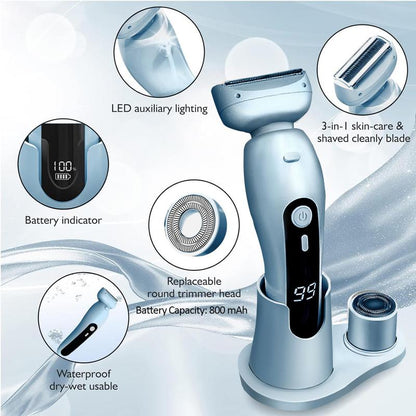 2 in 1 Electric Shaver, 1 Box Rechargeable Electric Cordless Razor for Women&