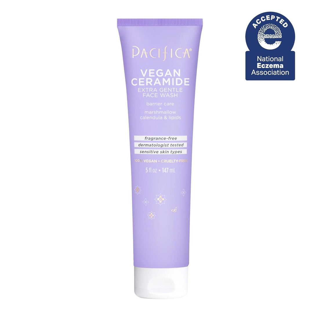 Face Wash Cleanser Vegan Ceramide Barrier Repair Extra Gentle for Daily Use Daily for Sensitive Skin, Fragrance Free, Calendula, Vegan &amp; Cruelty-Free Dermatologist Tested - Timeless Beauty