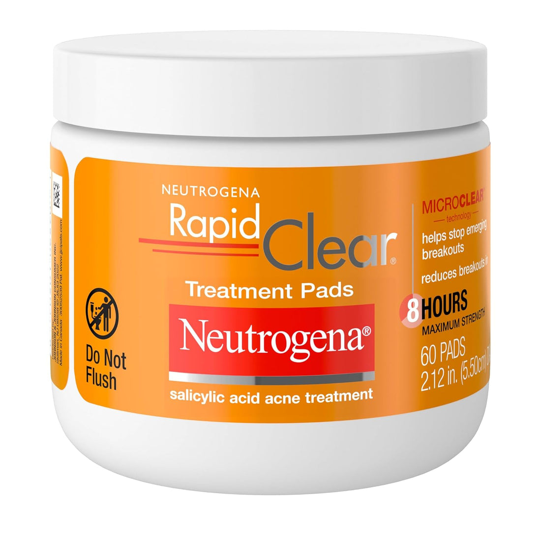 Rapid Clear Maximum Strength Acne Face Pads, for Acne Prone Skin, Salicylic Acid Treatment to Help Fight Breakouts, Oil-Free Facial Cleansing Pads with 2% Salicylic Acid Treatment, 60 Count - Timeless Beauty