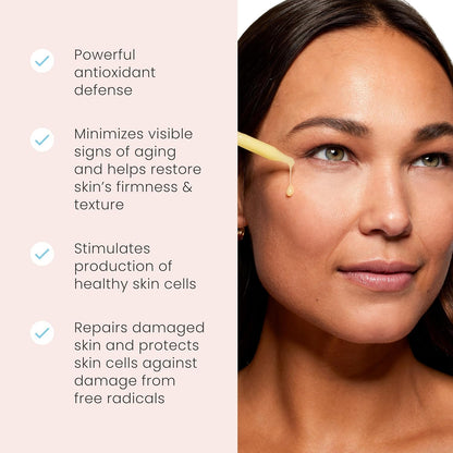 Coenzyme Q10 Serum - Skin Care Serum for Smoothing Skin - Fragrance-Free Coenzyme Q10 Serum with Hyaluronic Acid - Antioxidant Serum for Skin Care - 1 Oz - Timeless Beauty
