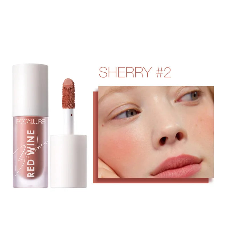 Face Liquid Blusher Natural Looking Matte Cheek Blush Cream Make up FA89