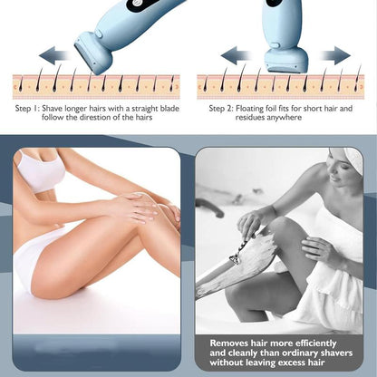 2 in 1 Electric Shaver, 1 Box Rechargeable Electric Cordless Razor for Women&