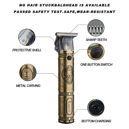 USB Rechargeable Baldheaded Hair Clipper Electric Hair Trimmer SP - Timeless Beauty