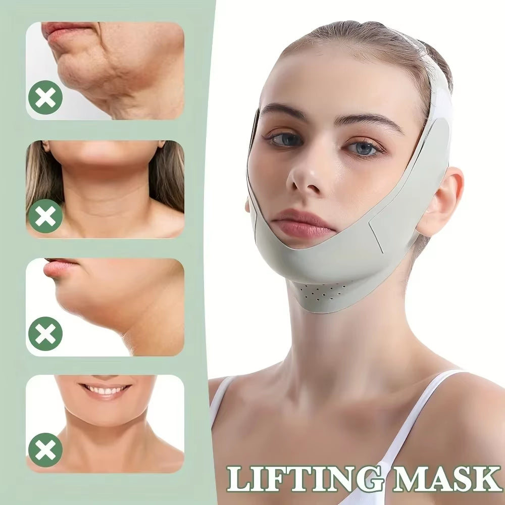 Reusable Face Slimming Bandage V Line Face Shaper Women Chin Cheek Lift up Belt Facial Massage Strap Face Skin Care Beauty Tools - Timeless Beauty