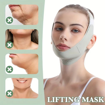 Reusable Face Slimming Bandage V Line Face Shaper Women Chin Cheek Lift up Belt Facial Massage Strap Face Skin Care Beauty Tools - Timeless Beauty