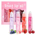 4-Piece Lip Oil Set, Moisturizing Transparent Lip Glow Oil, Fruit-Flavored Hydrating Roll-On Plumping Gloss, Long-Lasting Non-Sticky Shine Makeup Gift Kit