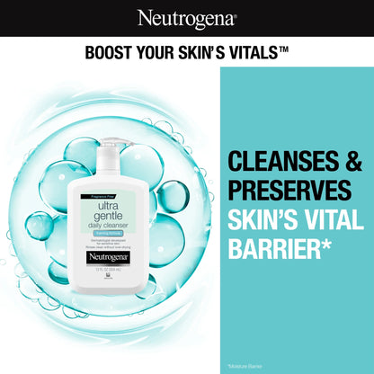 (2 Pack) Fragrance Free Ultra Gentle Foaming Face Wash, 12 Fl. Oz - Timeless Beauty