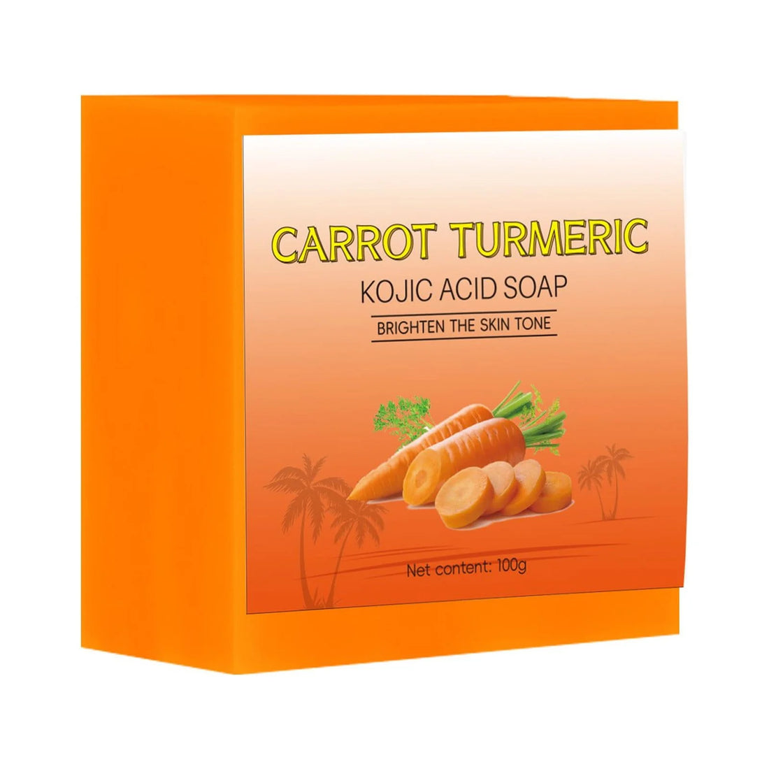 Natural Carrot Turmeric Soap Bar for Face &amp; Body,Turmeric Skin Soap Wash for Dark Spots,Intimate Areas,Underarms,Turmeric Face Soap Reduces Acne,Fades Scars &amp; Cleanses Skin - Timeless Beauty
