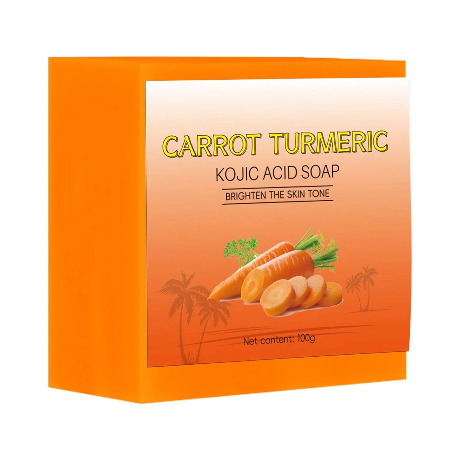 Natural Carrot Turmeric Soap Bar for Face &amp; Body,Turmeric Skin Soap Wash for Dark Spots,Intimate Areas,Underarms,Turmeric Face Soap Reduces Acne,Fades Scars &amp; Cleanses Skin - Timeless Beauty