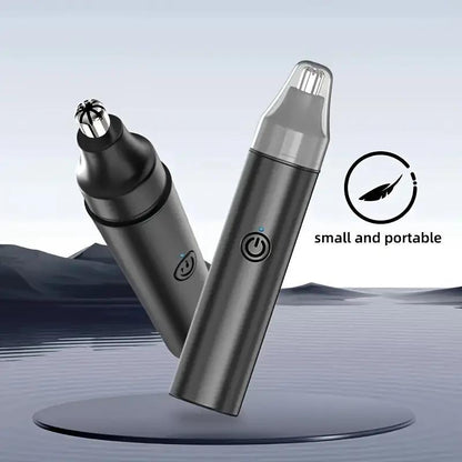 1 Set Electric Nose Hair Trimmer, Black USB Charging Painless Nose Hair Shaver, Personal Care Accessories for Men &amp; Women, Hair Removal Device, Cleaning Nose - Timeless Beauty