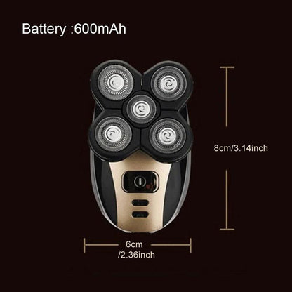 5 in 1 Electric Razor, Rechargeable Rotary Shaver, Cordless Grooming Kit with Beard, Nose, Ear, Body Hair Trimmer, Face Cleaning Brush, Gifts for Men, Valentine&
