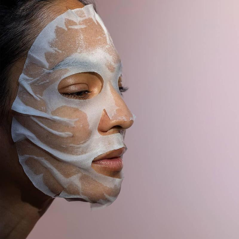 Solawave Collagen Peptide + Niacinamide + Hyaluronic Acid Facial Sheet Mask | Hydrating, Firming &amp; Brightening with Provitamin B5 &amp; Avocado Peptides - Timeless Beauty