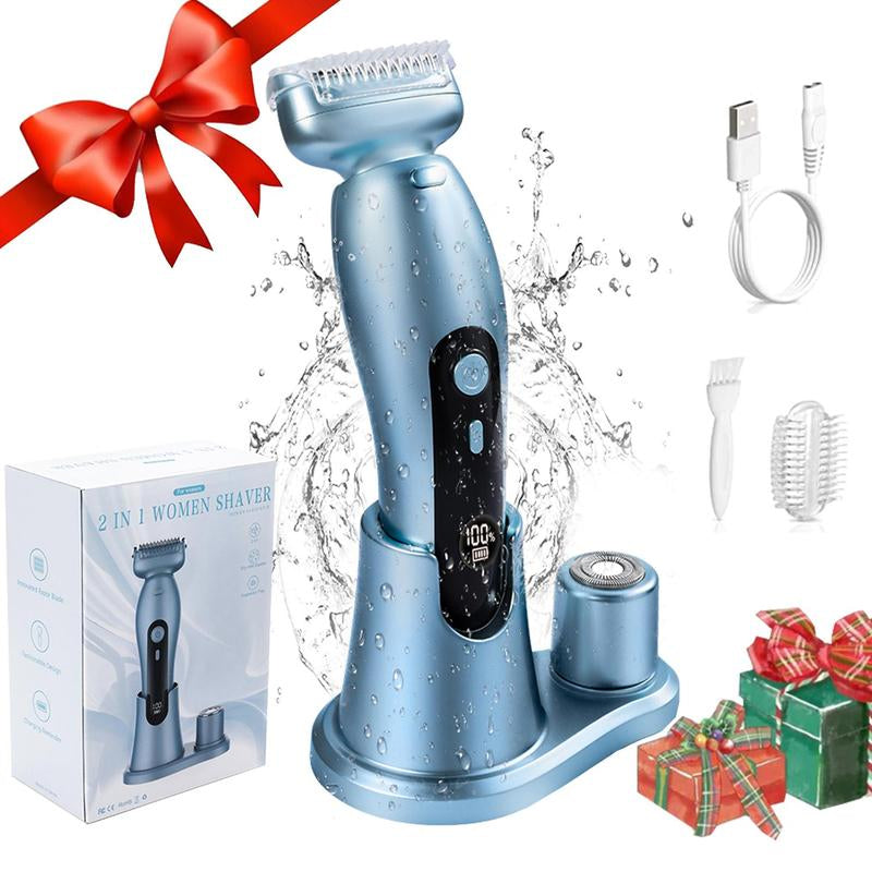 2 in 1 Electric Shaver, 1 Box Rechargeable Electric Cordless Razor for Women&