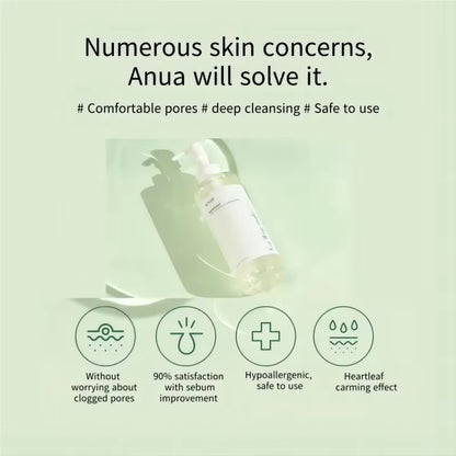 Anua Heartleaf 77% Soothing Toner Clear Pad Pore Control Cleansing Oil 77 Pore Deep Cleansing Foam Korea Skin Care Face Cleanser - Timeless Beauty