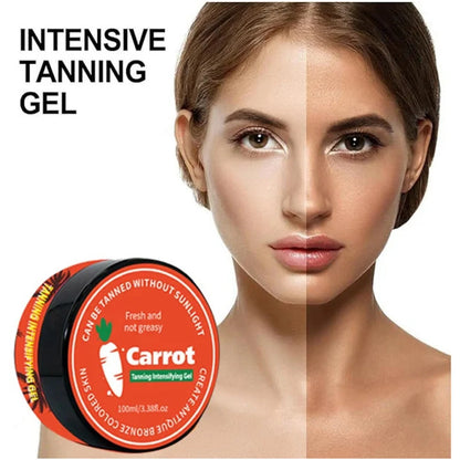 CARROT Tanning Intensifying Gel Peach Beauty Carrot Black Gel 100Ml/3.38Fl.Oz Lasting Gel Brown Tanning Gel for Body Indoor Outdoor Self Tanners Beach Women Men Fl Studio - Timeless Beauty