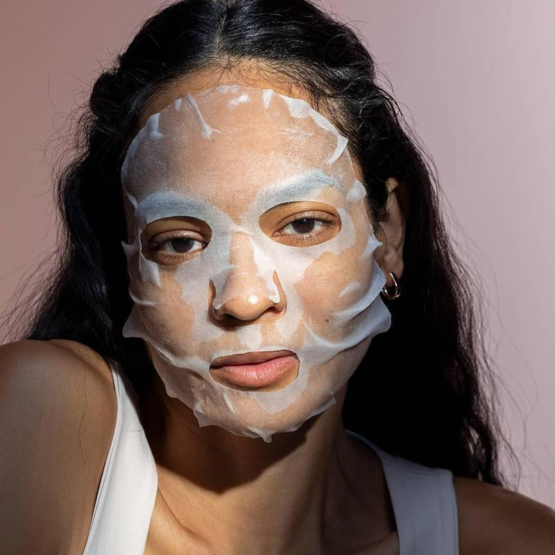 Solawave Collagen Peptide + Niacinamide + Hyaluronic Acid Facial Sheet Mask | Hydrating, Firming &amp; Brightening with Provitamin B5 &amp; Avocado Peptides - Timeless Beauty