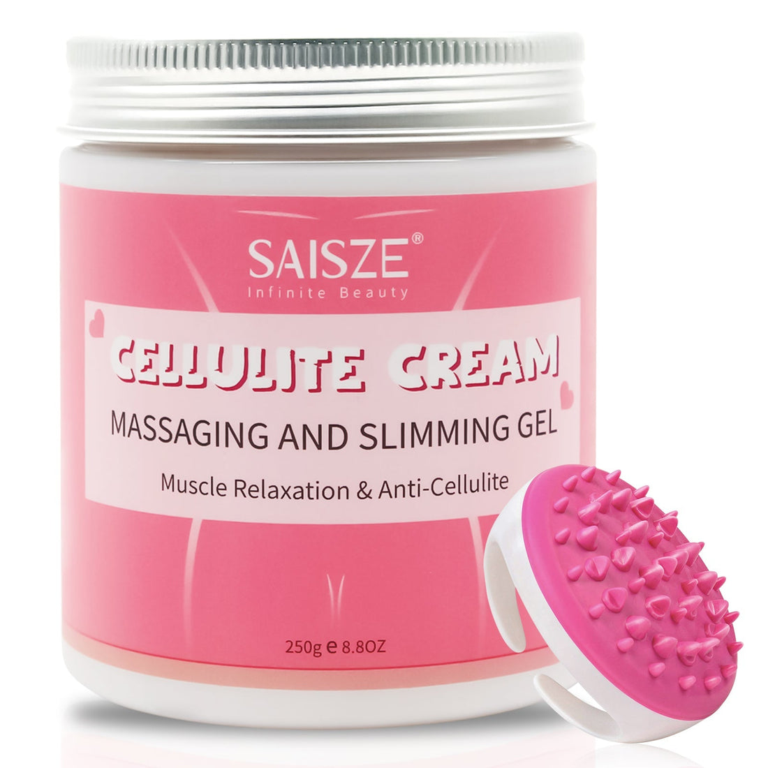 8.8 oz Anti Cellulite Body Slimming Cream with Massager and Remover - Timeless Beauty