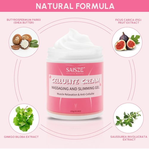 8.8 oz Anti Cellulite Body Slimming Cream with Massager and Remover - Timeless Beauty