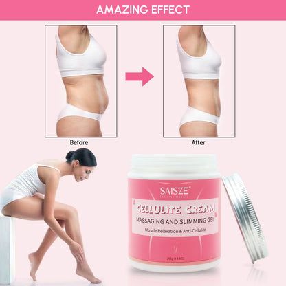 8.8 oz Anti Cellulite Body Slimming Cream with Massager and Remover - Timeless Beauty