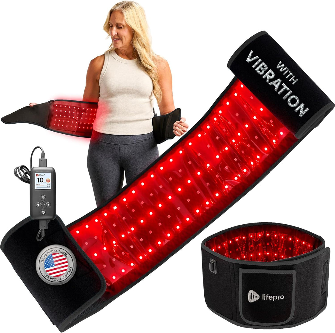 Red Light Therapy Belt - 660Nm &amp; 850Nm near Infrared &amp; Red Light Therapy for Body, Relaxing Muscle, Inflammation, Improve Circulation