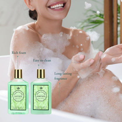 Spa Gift Set for Women, 15Pcs Spa Basket Set -Tea Tree Scented- Includes Body Wash, Bubble Bath, Bath Soak, Manicure Set, Gifts for Mom, Birthday Gifts for Women, Home Spa Kit Gift for Her - Timeless Beauty