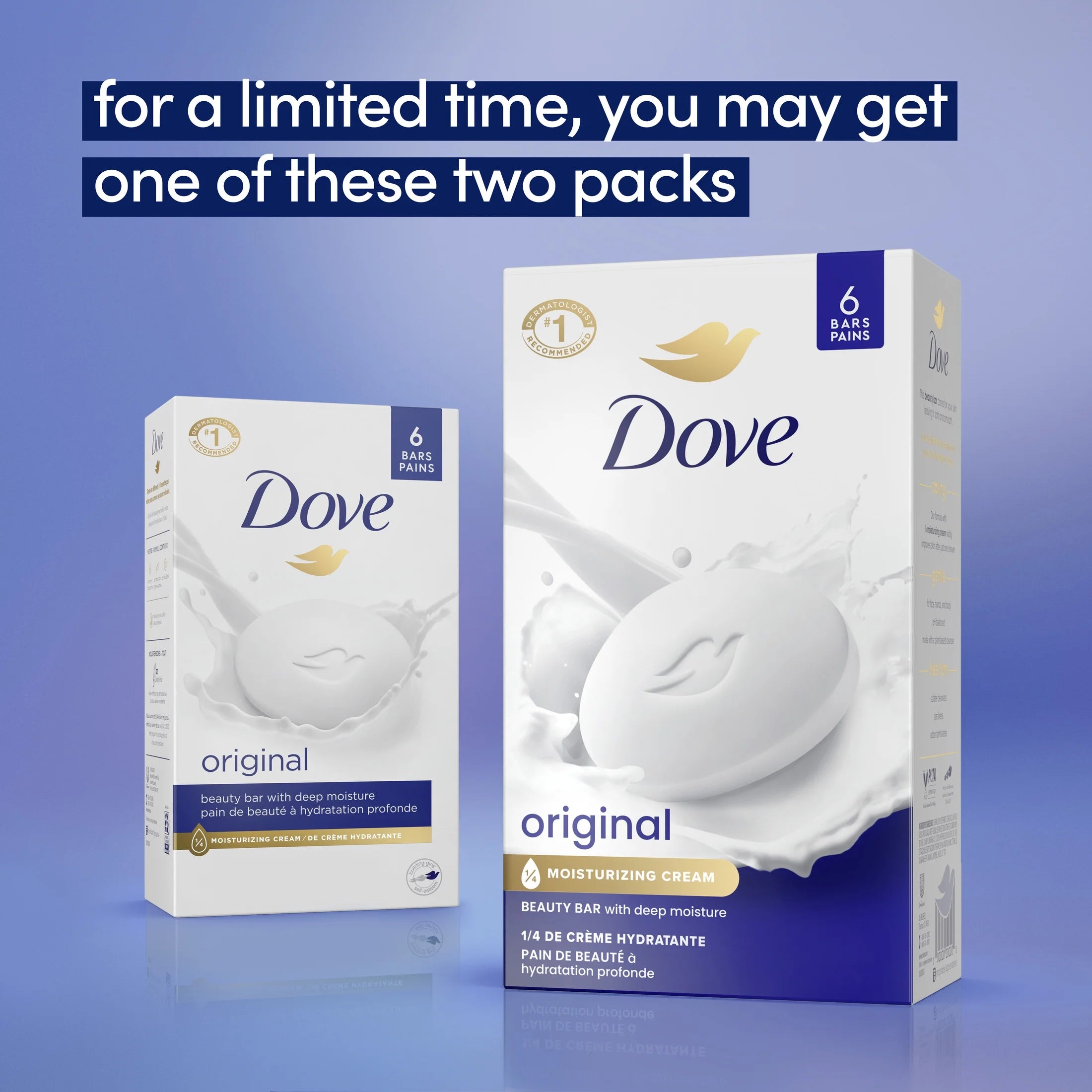 (2 Pack) Beauty Bar Soap for Women Original with 1/4 Moisturizing Cream All Skin, 2.6 Oz - Timeless Beauty