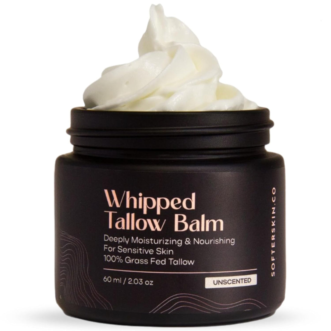 Beef Tallow for Skin (Unscented 2 Oz) - Whipped Tallow Balm for Face and Body - Natural Moisturizer for Sensitive Dry Skin - Handmade Body Butter - 100% Grass-Fed Tallow Cream for Skincare - Belly Butter Lotion - Timeless Beauty