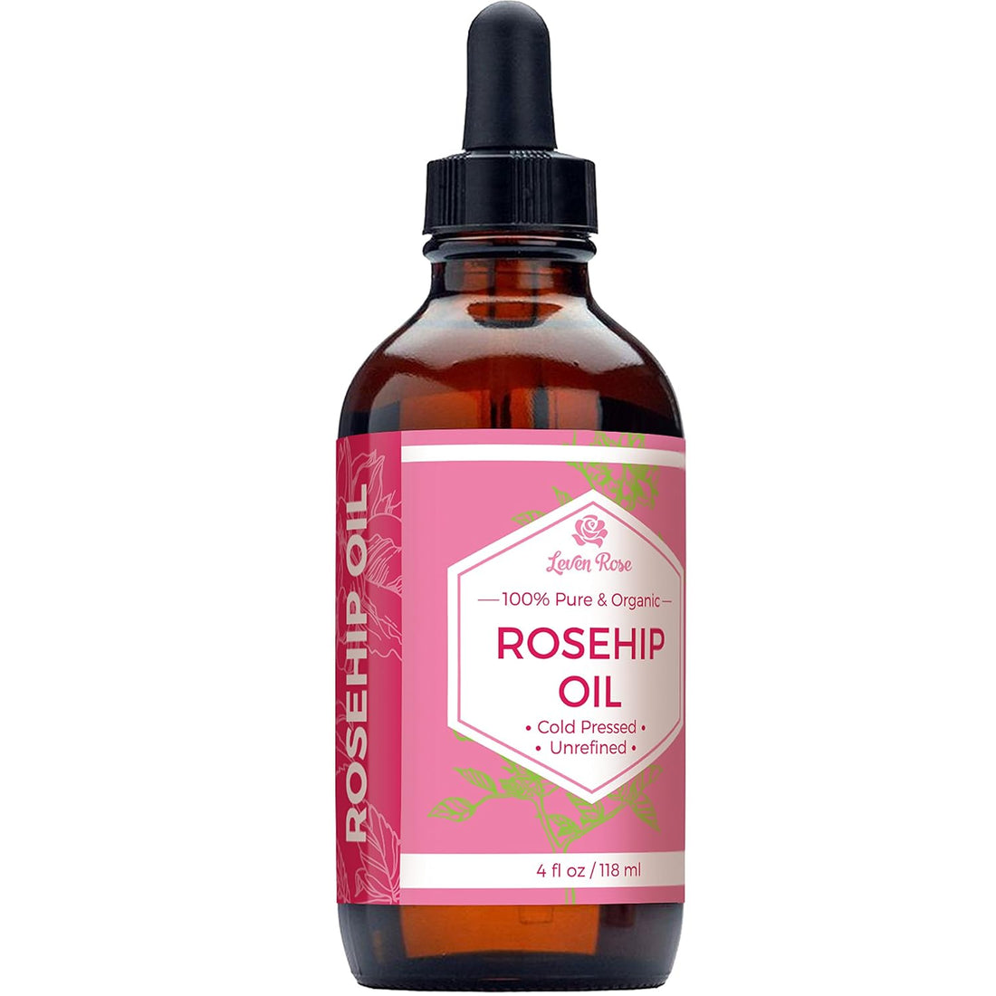 Rosehip Seed Oil for Face 4 Oz - Pure Rosehip Oil for Face - Unrefined Cold Pressed Rosehip Oil for Body - Nighttime Face Moisturizer for Hair, Skin &amp; Nails - Timeless Beauty