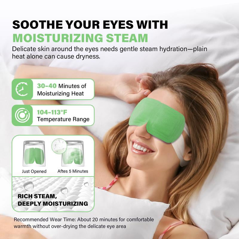 Eyevana Steam Eye Mask (Unscented), 16 Packs, Self Heating Eye Mask, Disposable, Dry Eye Relief, Fast Relief for Stye, Dark Circles, Puffy Sensitive Eyes, Relaxation Gift for Women - Timeless Beauty