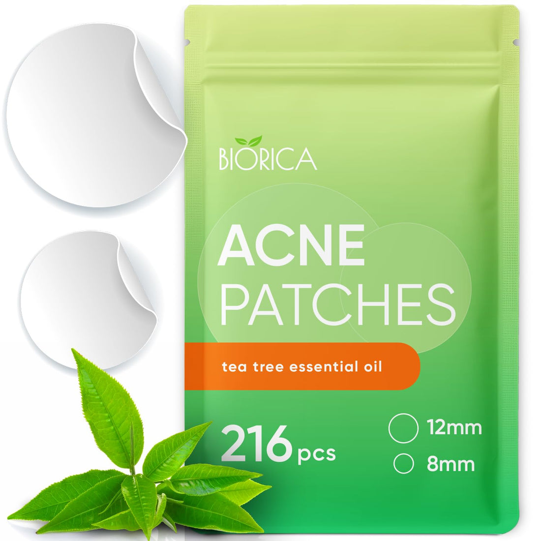 Pimple Patches for Face with Tea Tree Oil 216 Pcs. Hydrocolloid Acne Pimple Patches. Blemish Patches, Acne Dots, Pimple Stickers, Acne Patch and Pimple Patch - Timeless Beauty