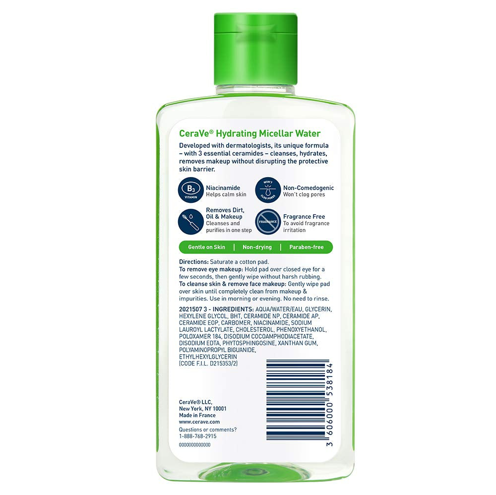 Micellar Water | New &amp; Improved Formula | Hydrating Facial Cleanser &amp; Eye Makeup Remover | Fragrance Free &amp; Non-Irritating | 10 Fl. Oz - Timeless Beauty